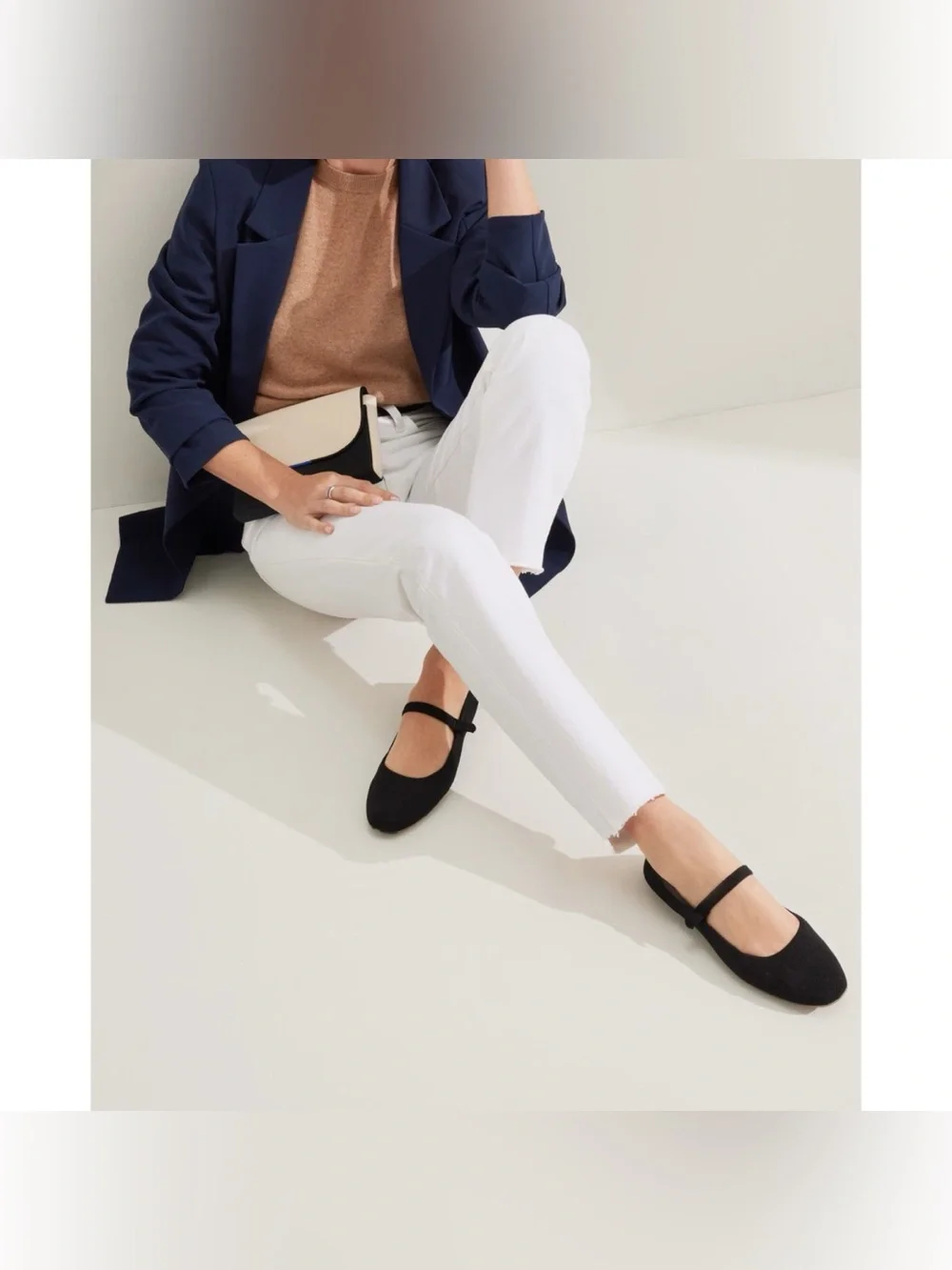 New Rothy's The Square Mary Jane Flats in Black 7.5